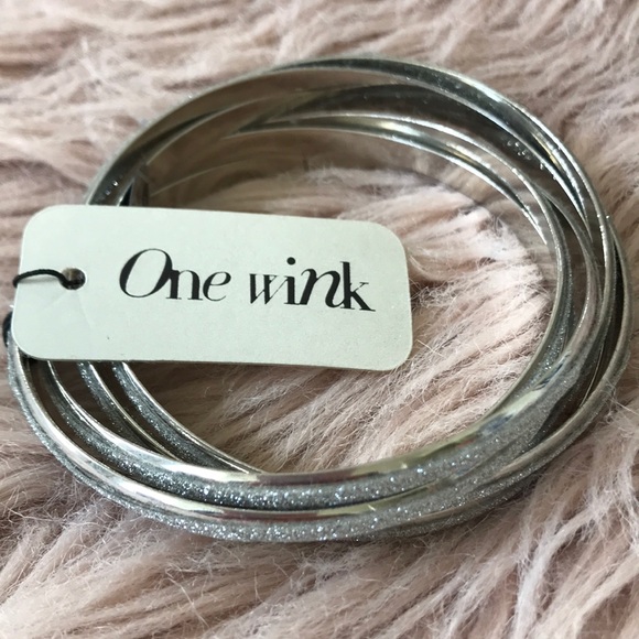 Silver bangles from One Wink, NWT and box - Picture 3 of 4